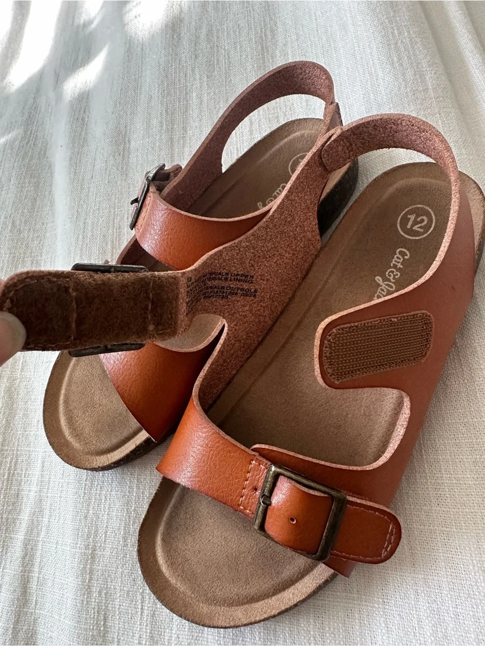 Cat & Jack Toddler Tan/Brown Double Buckle Sandals